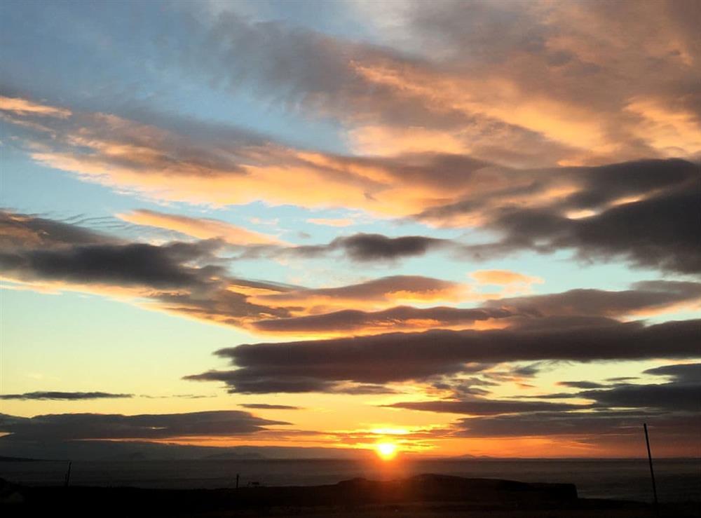Stunning sunsets can be observed from the property at Beith in Hungladder, near Uig, Isle Of Skye