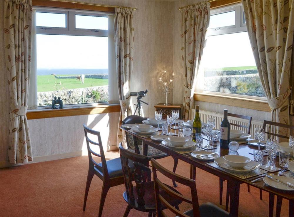 Dining room at Bel-Mar in Whithorn, near Newton Stewart, Wigtownshire