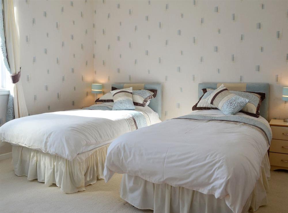 Twin bedroom at Bel-Mar in Whithorn, near Newton Stewart, Wigtownshire