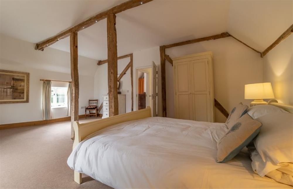 Spacious bedroom one at Belchamp Hall Coach House, Belchamp Walter