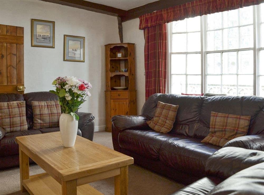 Comfortable seating within the living room at Belfrey House in York, North Yorkshire