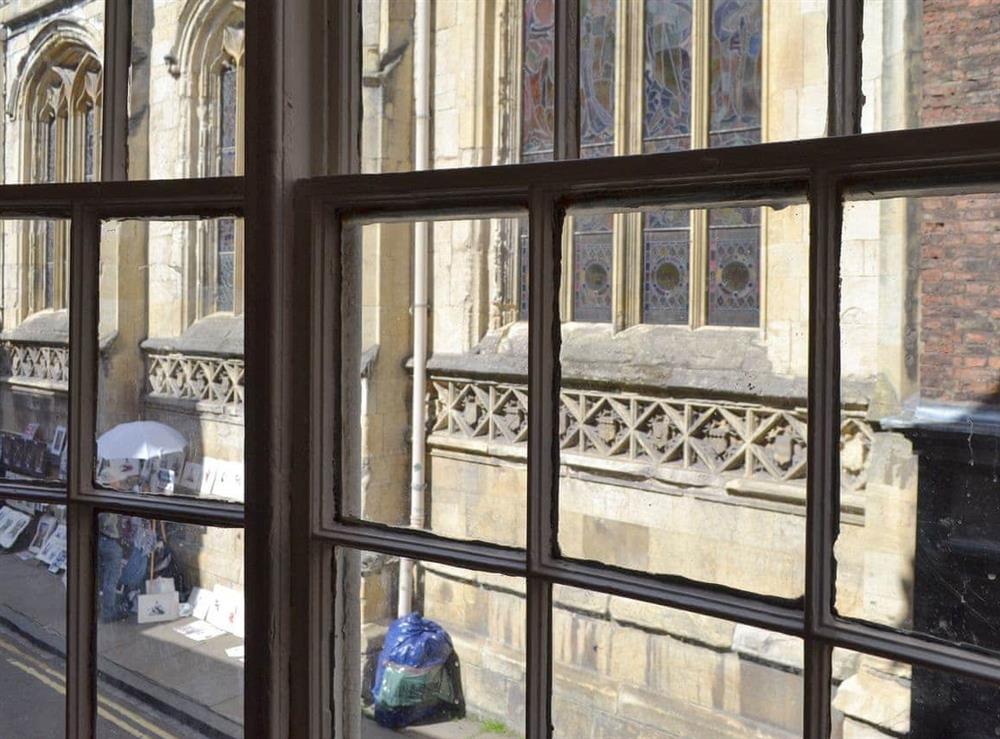View of York Minster from the living room at Belfrey House in York, North Yorkshire