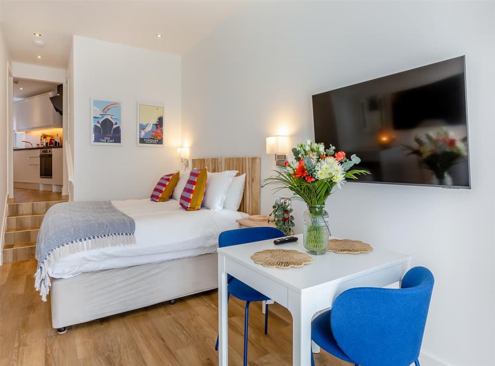 Bedroom area at Belgrave Sands Apartment 2 in Torquay Seafront, Devon