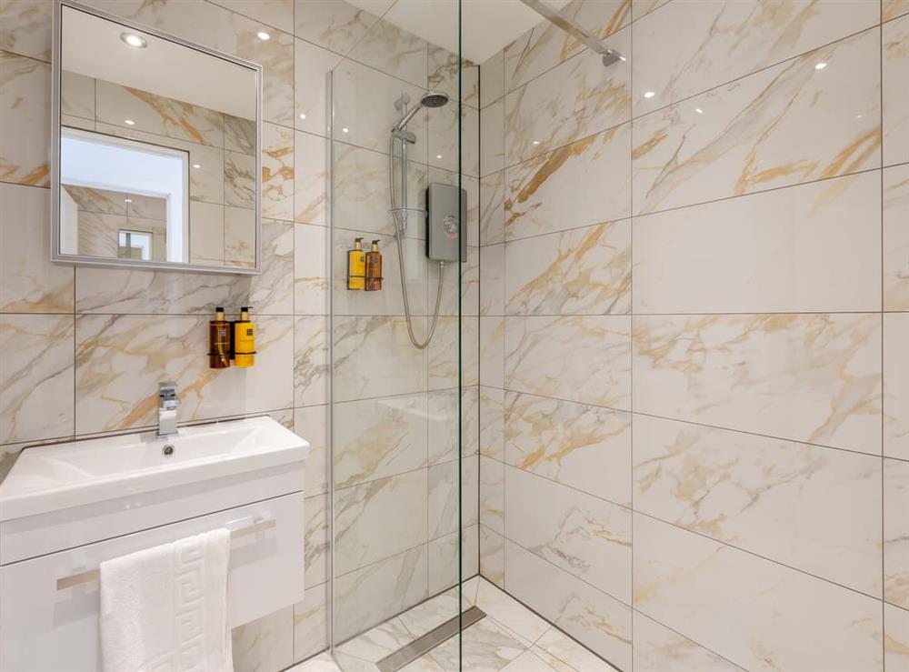 Shower room at Belgrave Sands Apartment 2 in Torquay Seafront, Devon