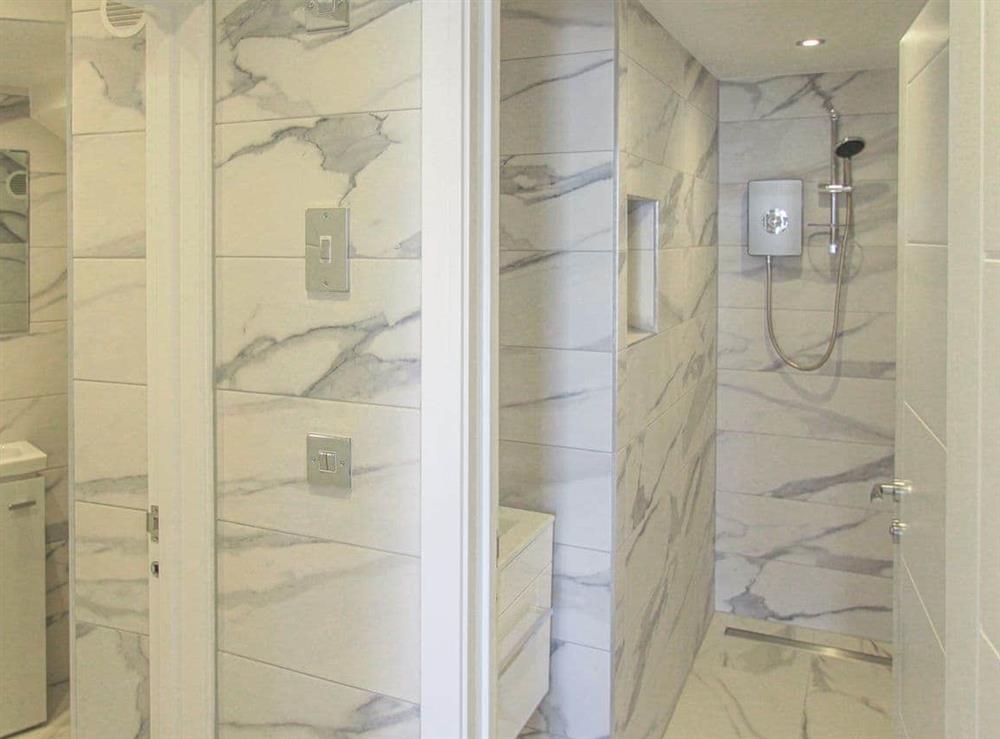 Shower room at Belgrave Sands Apartment in Torquay, Devon
