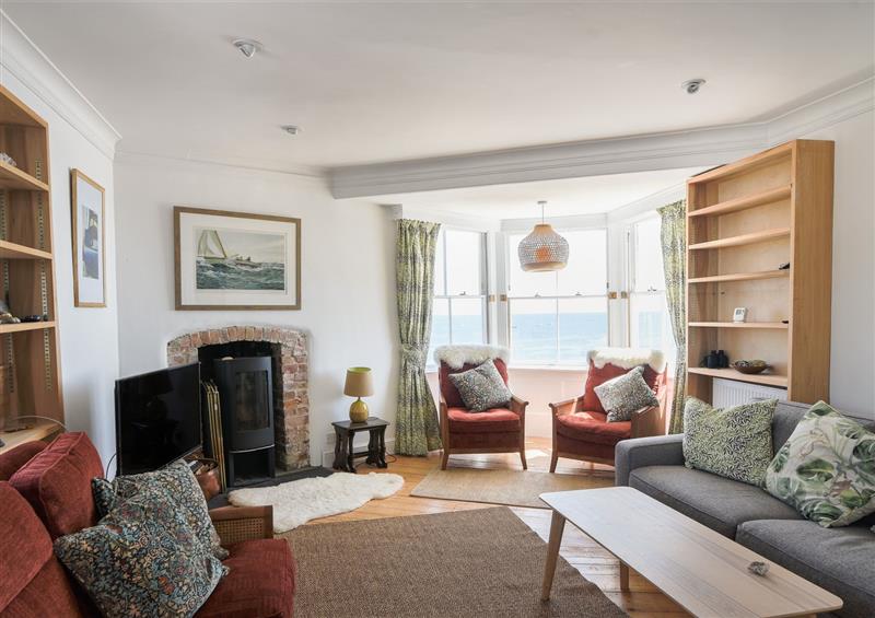 The living room at Bell Cliff House, Lyme Regis