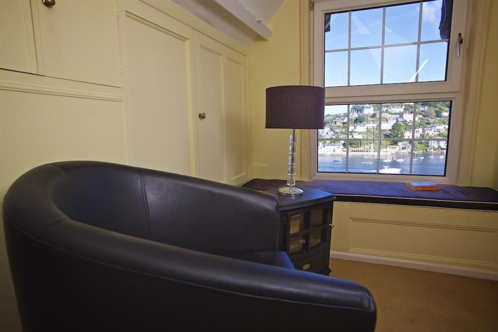 Cosy sitting room with view of the river at Bell Cottage in South Town, Dartmouth