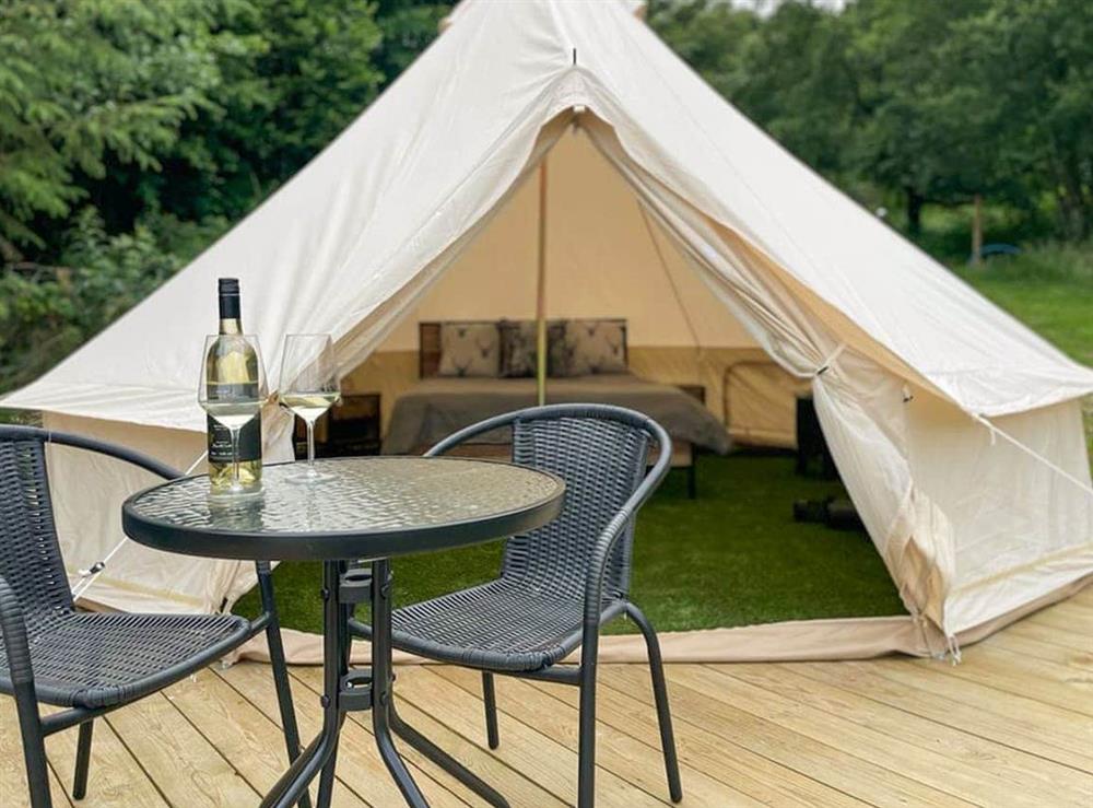 Outdoor area at Bell tent 2 in Abbeycwmhir, Powys