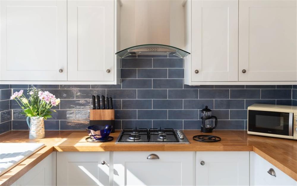 Bright kitchen at Bella Nites in Lyme Regis