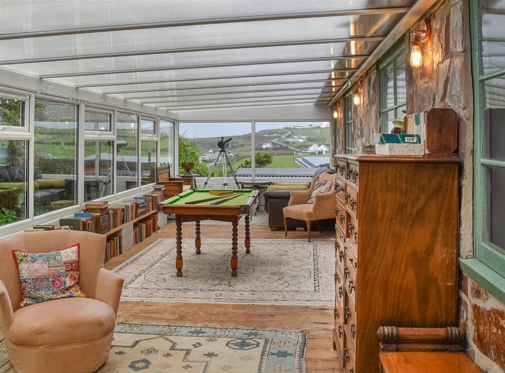 Games room at Bellair in Widemouth Bay, near Bude, Cornwall