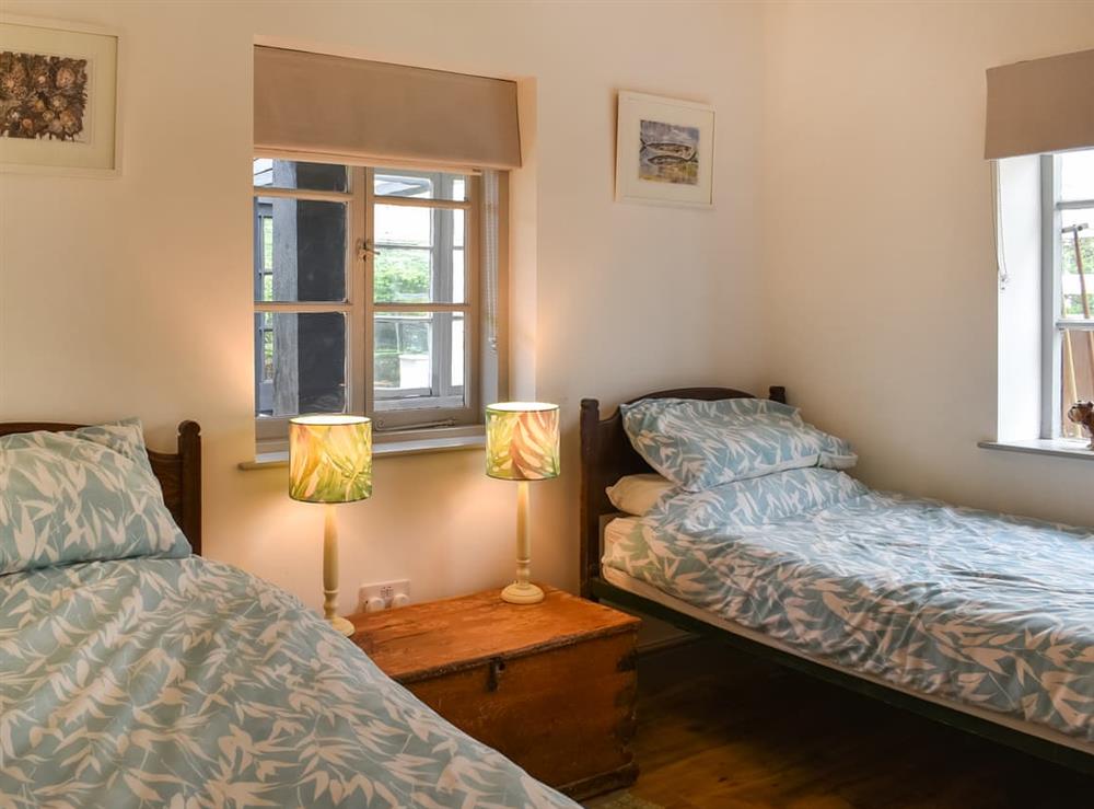 Twin bedroom at Bellair in Widemouth Bay, near Bude, Cornwall
