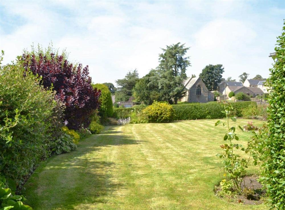 Large lawned garden at Belle Vue in Eggleston, near Barnard Castle, Durham