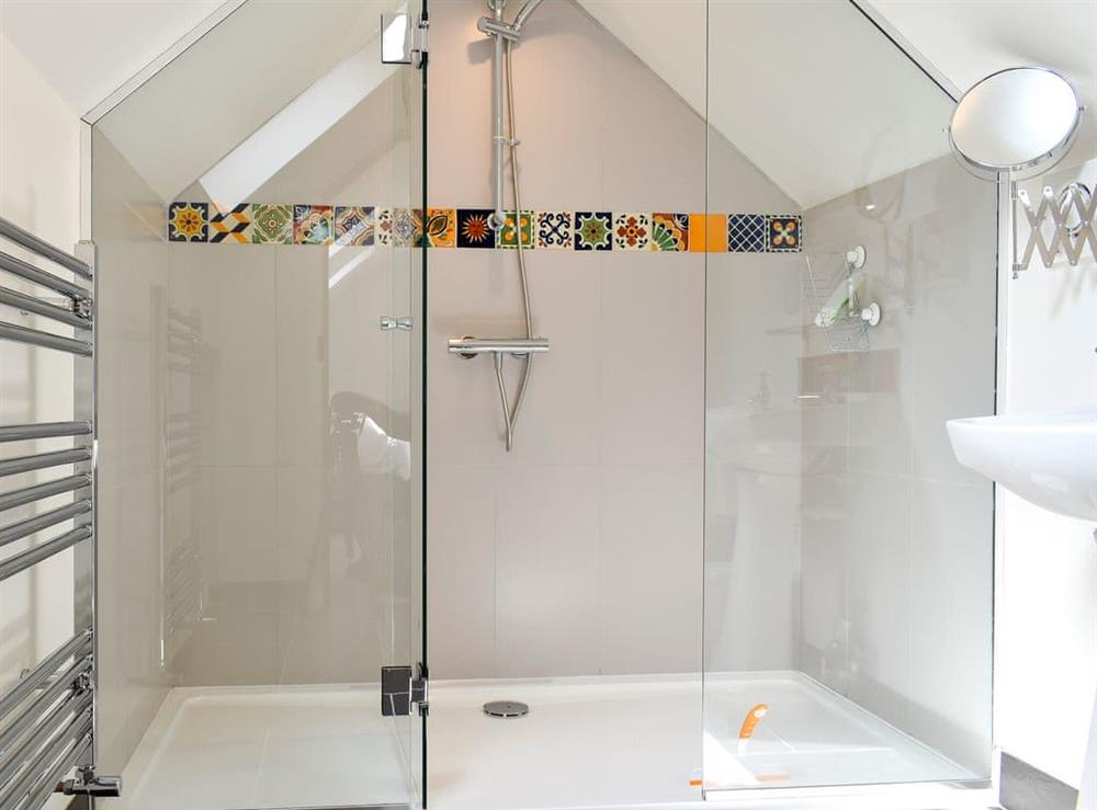 Shower room at Bellfield in Canon Frome, near Ledbury, Herefordshire
