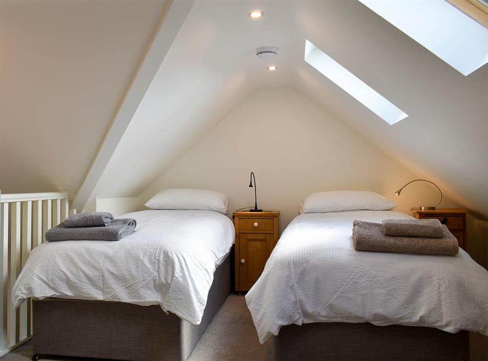 Twin bedroom at Bellfield in Canon Frome, near Ledbury, Herefordshire