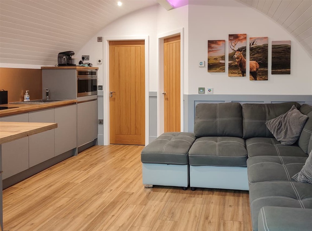 Open plan living space at Ben Aigan in Newmill, nr Keith, Banffshire