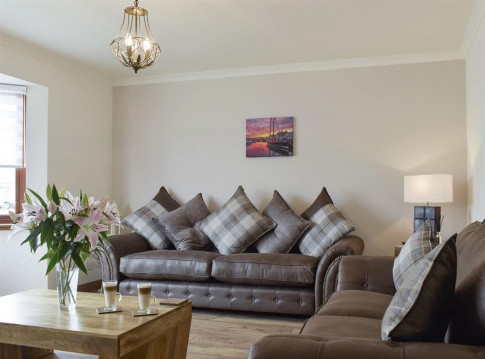 Comfortable living room at Ben The Hoose in Anstruther, Fife, Scotland