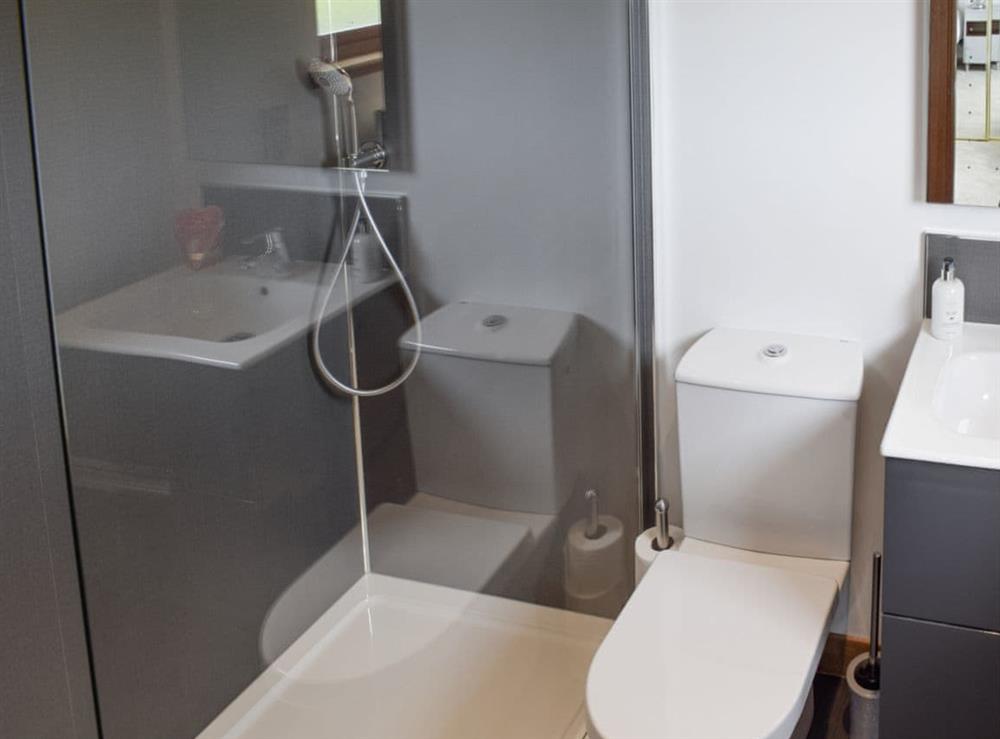 En-suite shower room at Ben The Hoose in Anstruther, Fife, Scotland
