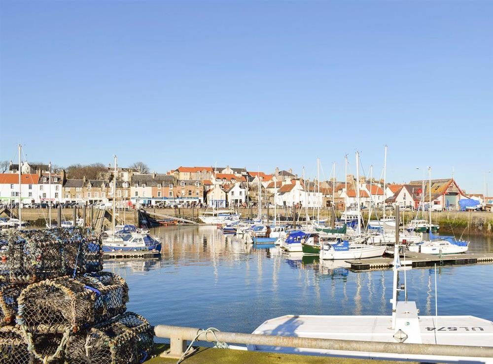Picturesque Anstruther harbour at Ben The Hoose in Anstruther, Fife, Scotland