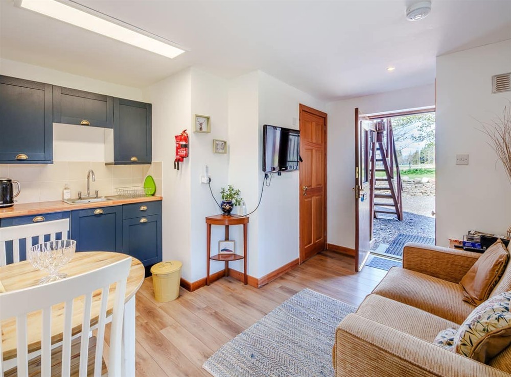 Open plan living space at Ben View in Aberlour, Banffshire