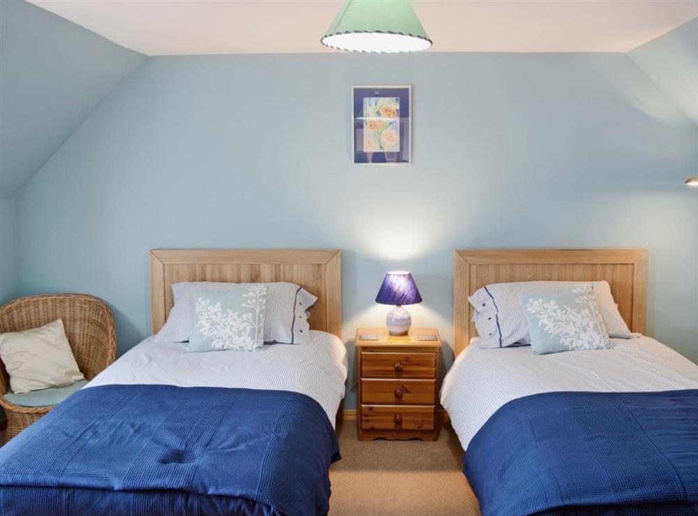 Twin bedroom at Ben View in Gairloch, Ross-Shire