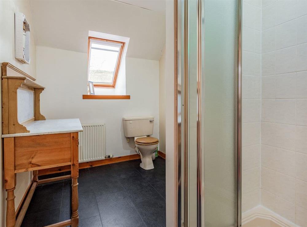 Shower room at Ben View in Torridon, Ross-Shire