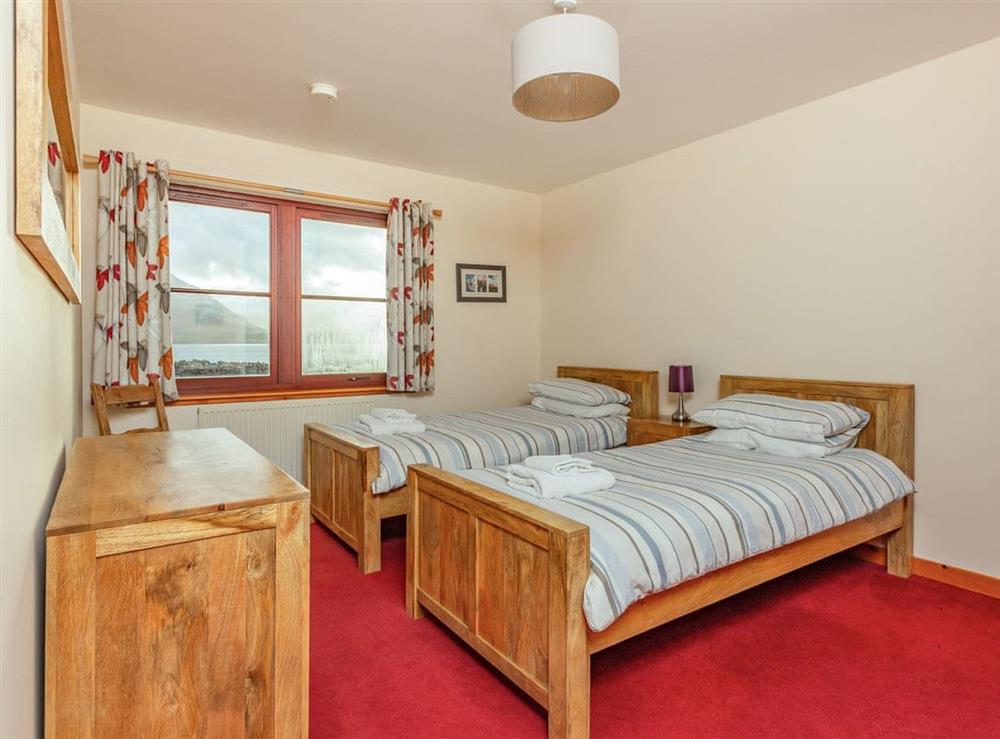 Twin bedroom at Ben View in Torridon, Ross-Shire