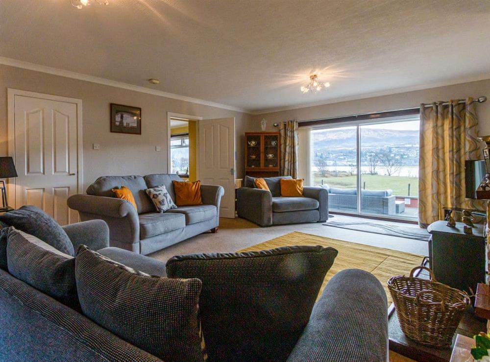 Living room at Ben View in Treslaig, near Fort William, Highlands, Inverness-Shire