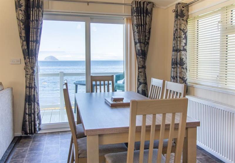 Dining area in the Kintyre at Bennane Shore Holiday Park in Lendalfoot, South West Scotland