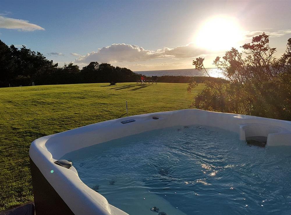 Hot tub with amazing sea views (photo 2) at Bentfield in Prestwick, Ayrshire