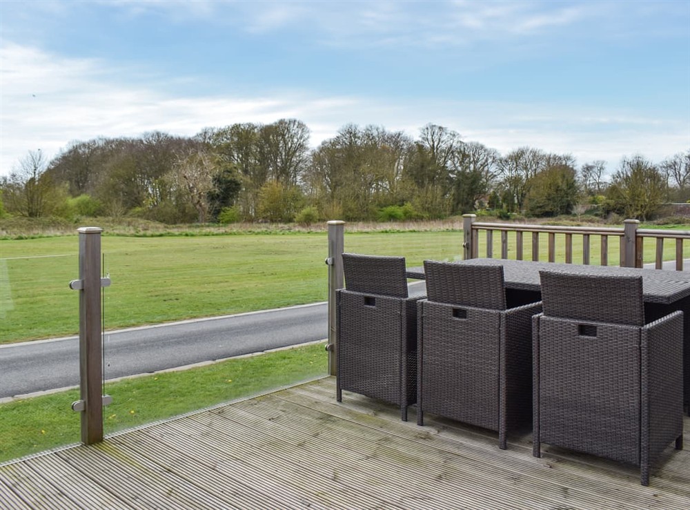 Sitting-out-area at Bentley in Sewerby, near Flamborough, North Humberside