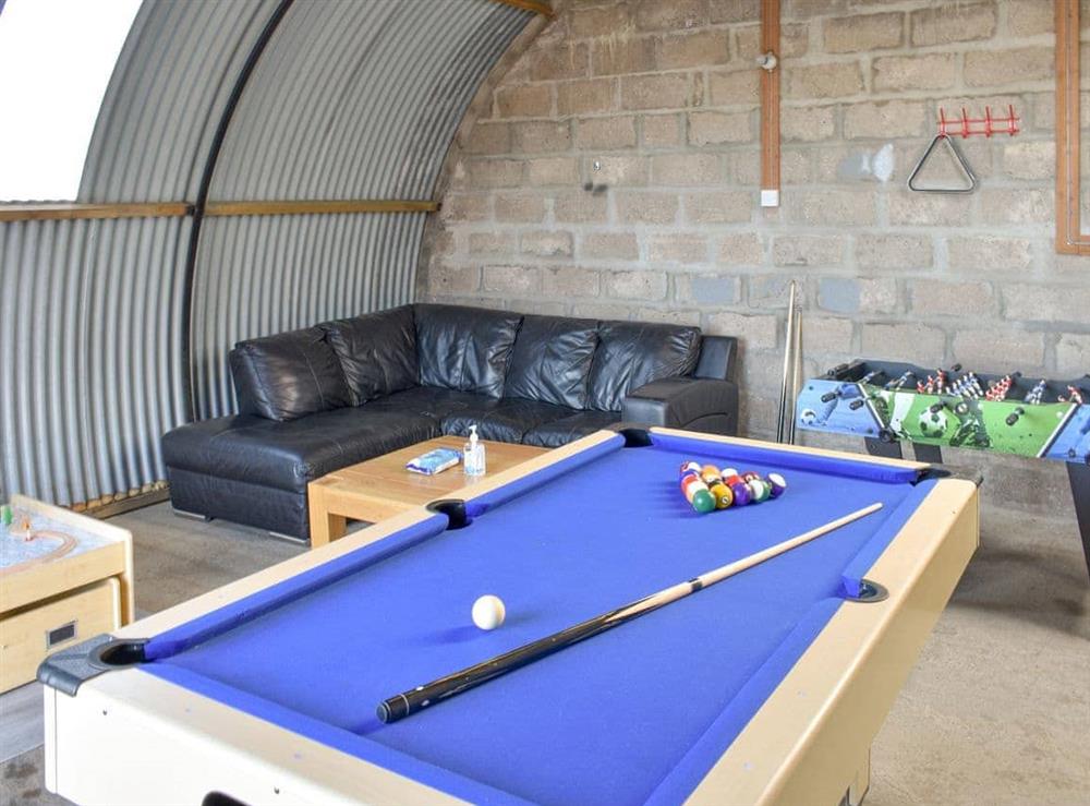Games room at Benwells Holiday Cottage in Maud, near Mintlaw, Aberdeenshire