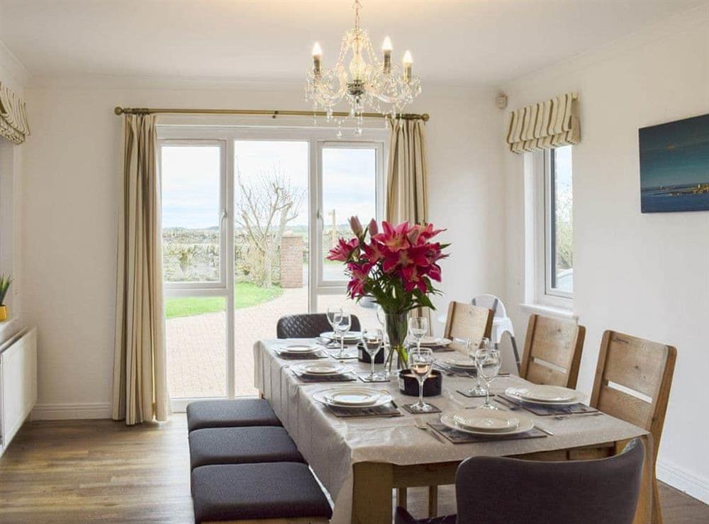 Dining room at Bernicia House in Seahouses, Northumberland