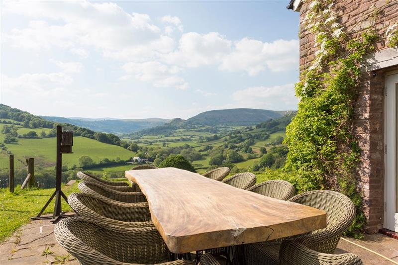 Outside dining, with a view! at Berry Wood Barn, Abergavenny, Gwent