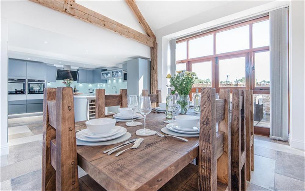 A fabulous dining area at Berry's Barn in Colyton