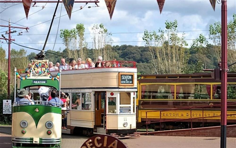 Seaton tramway travels to Colyton village at Berry's Barn in Colyton