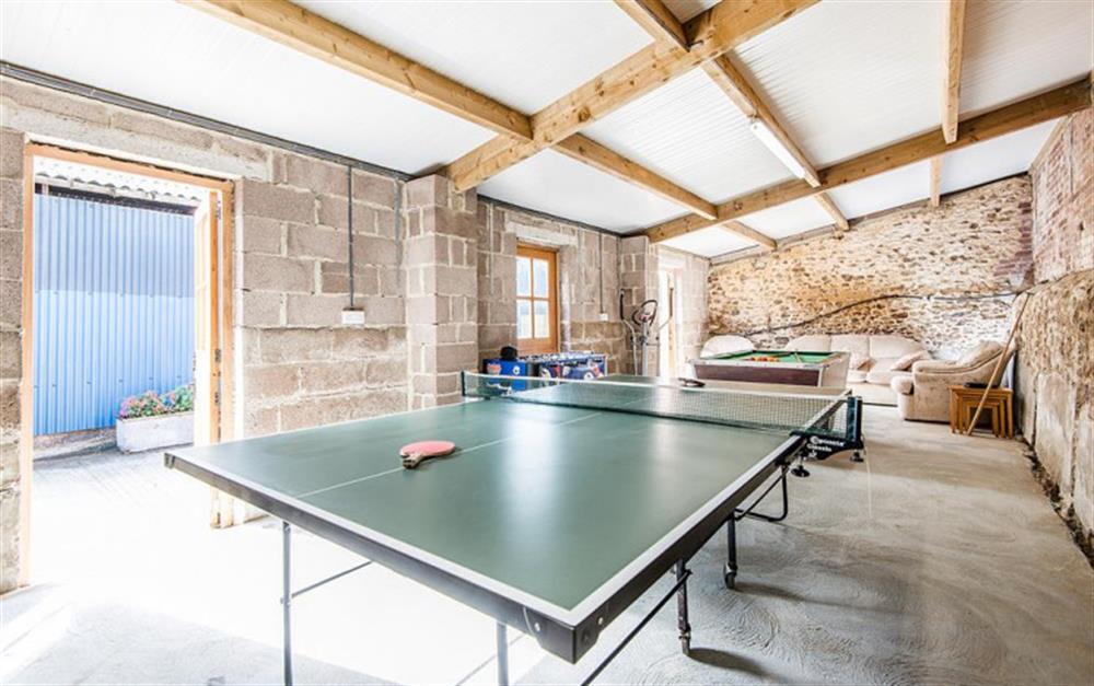 Table tennis, a full size pool table and easy seating at Berry's Barn in Colyton