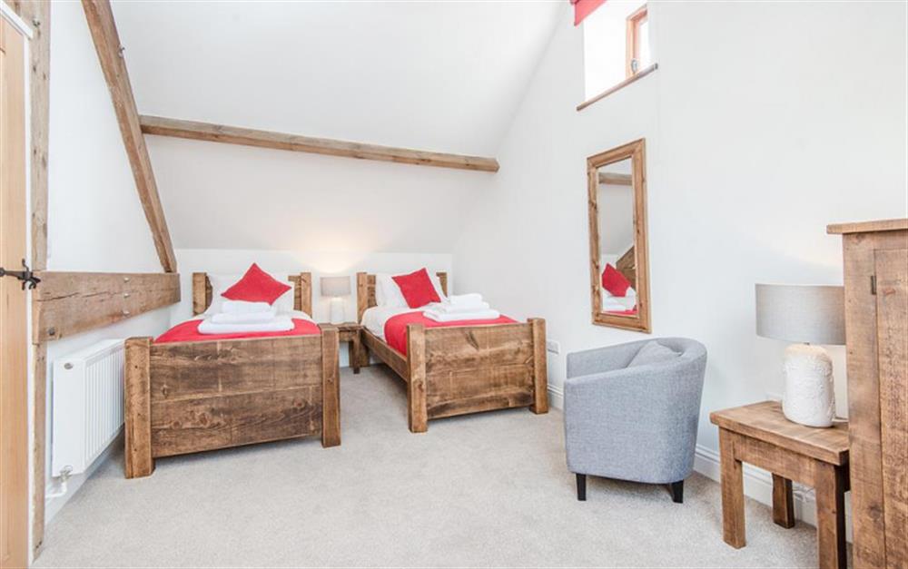 The twin room at Berry's Barn in Colyton