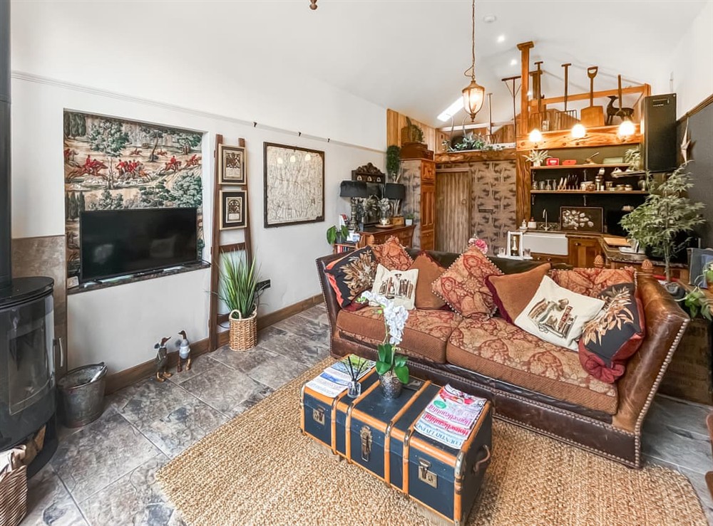 Open plan living space at Berts Barn in Candlesby, Lincolnshire