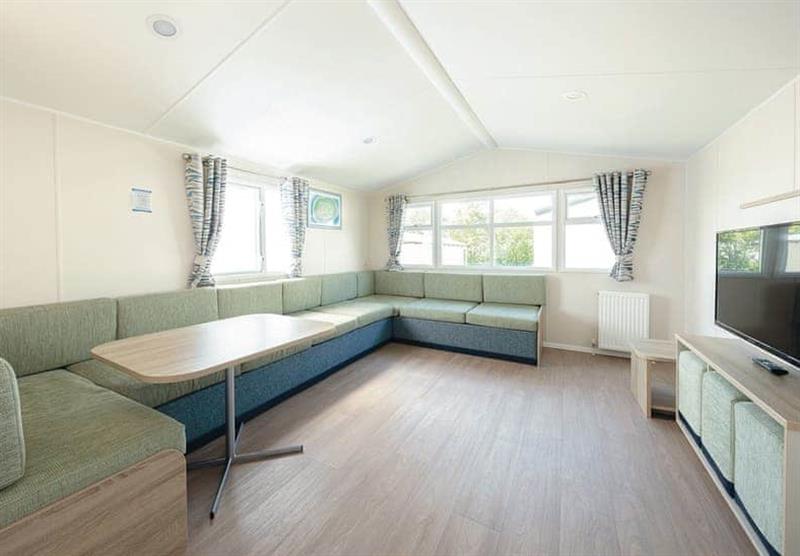 Living room in one of the caravan holiday homes at Berwick Holiday Park in Berwick–Upon–Tweed, Northumberland