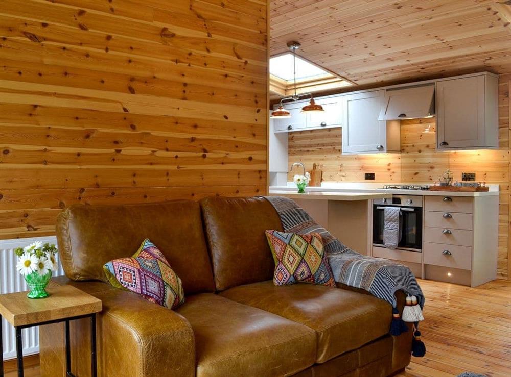 Open plan living space at Berwyn Lodge in Evesham, near Broadway, Worcestershire