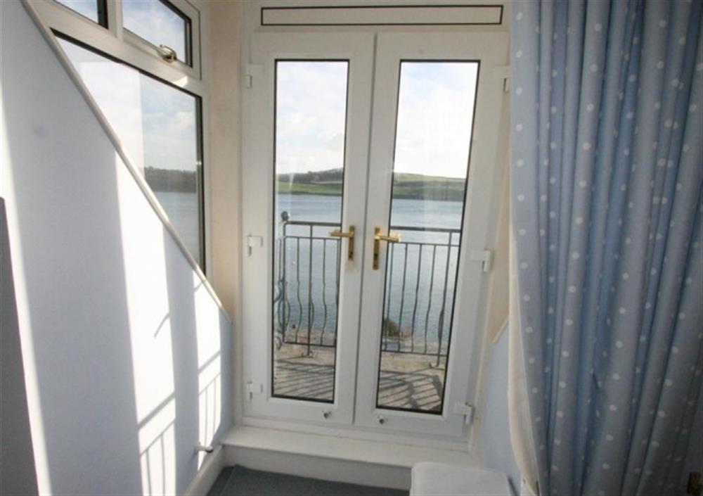 Master bedroom balcony  at Bessborough Green in St Mawes