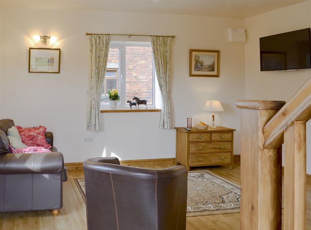 Comfortable living area at Besss Cottage in Byley, near Middlewich, Cheshire