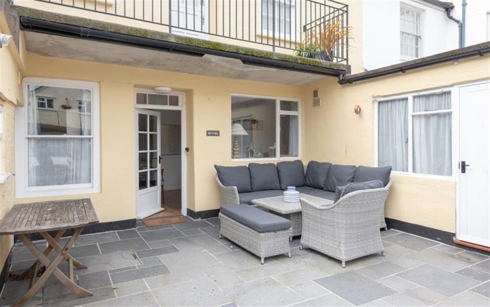 Another look at the rear patio at Bethel in Salcombe