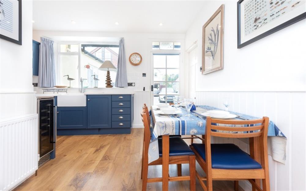 The kitchen/diner at Bethel in Salcombe