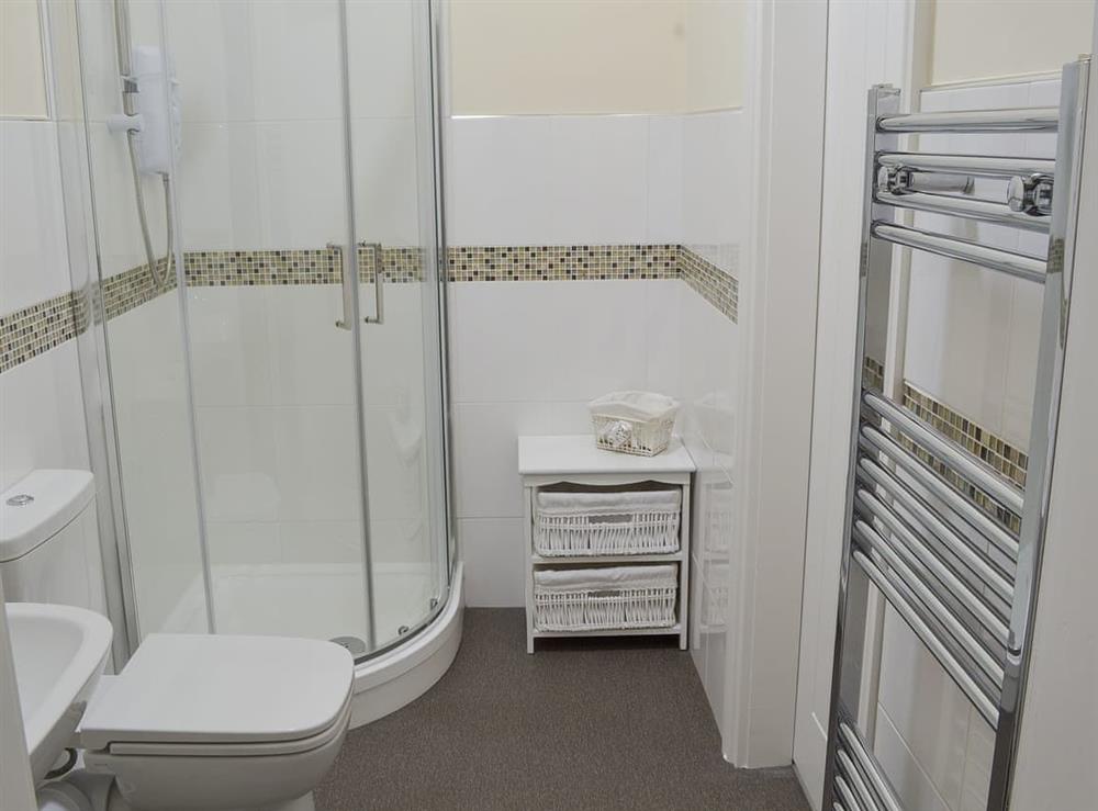 En-suite shower room at Woodside Cottage, 