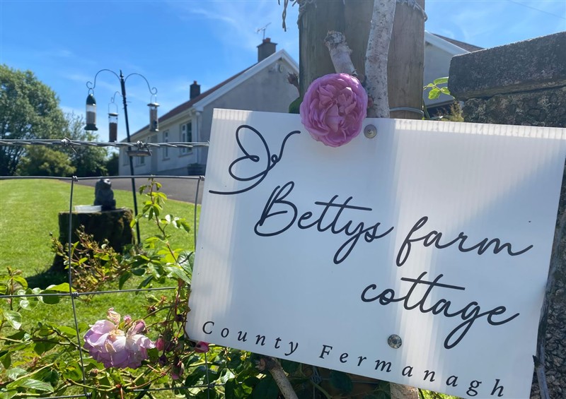 This is the garden at Bettys Farm Cottage, Lack near Ederney