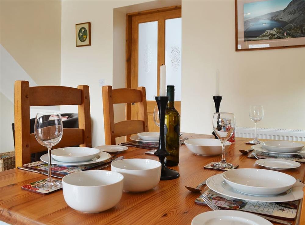 Dining Area at Beudy Isaf in Llangybi, near Pwllheli, Gwynedd