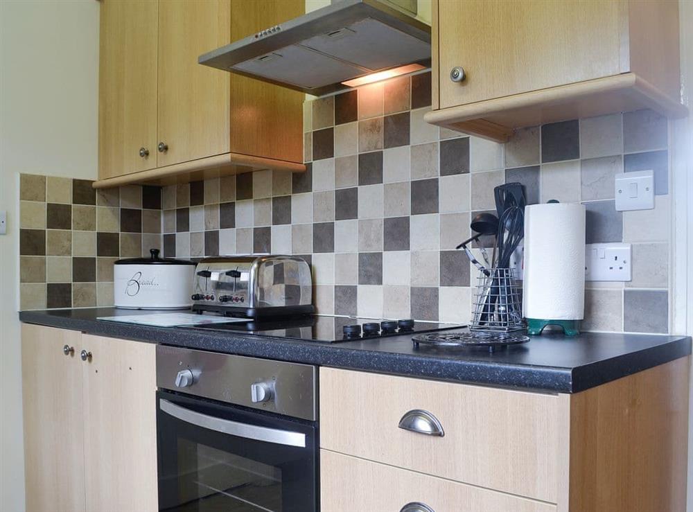 Well-appointed and well -equipped kitchen at Bevan House in Hundred House, near Builth Wells, Powys