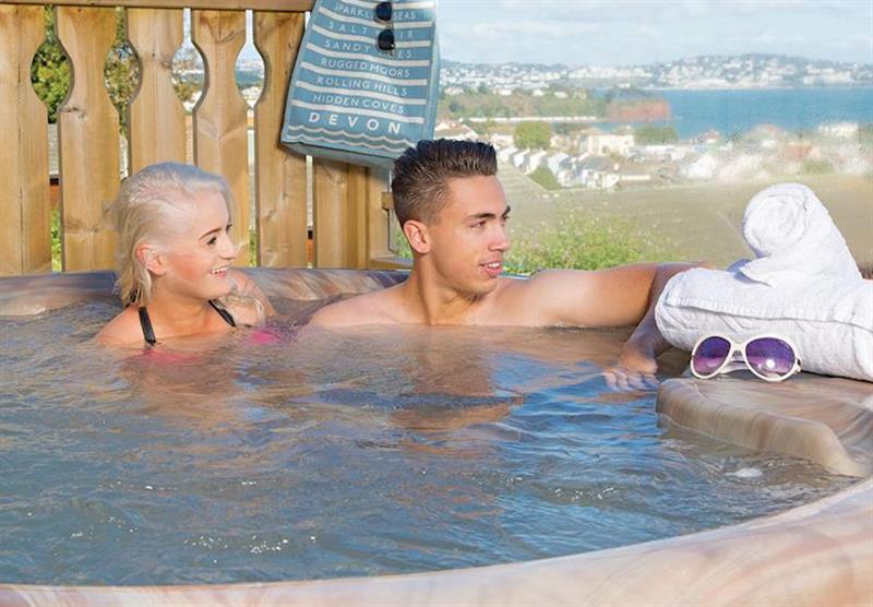 Relax in the hot tub at Beverley View in Paignton, South Devon