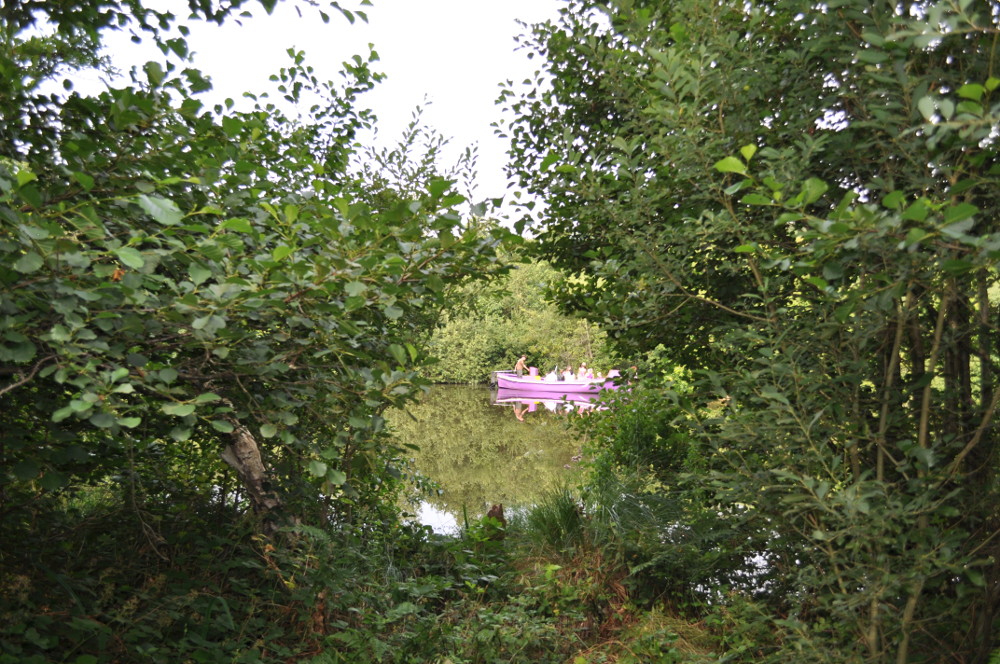 The boat on the Scarrry Lake at BeWILDerwood